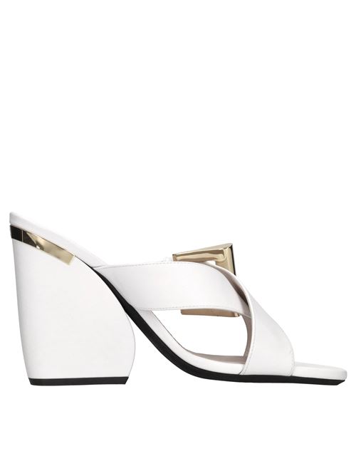 Mules in pelle N°21 | CPXNV17010 X011BIANCO